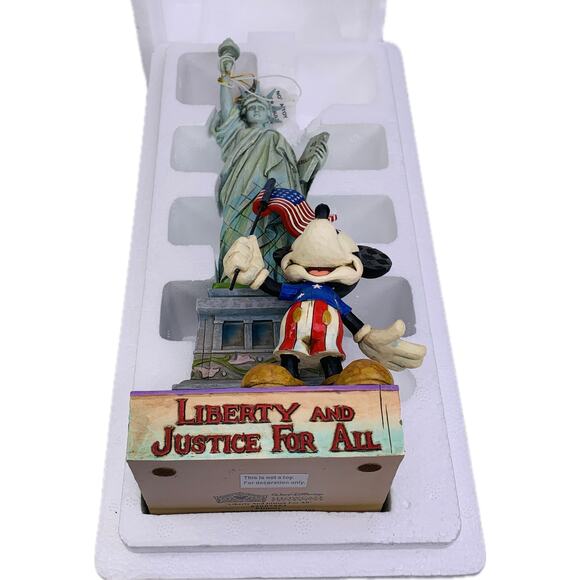 Jim Shore Disney LIBERTY AND JUSTICE FOR ALL Mickey Mouse Statue of Liberty - Picture 9 of 11